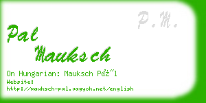 pal mauksch business card